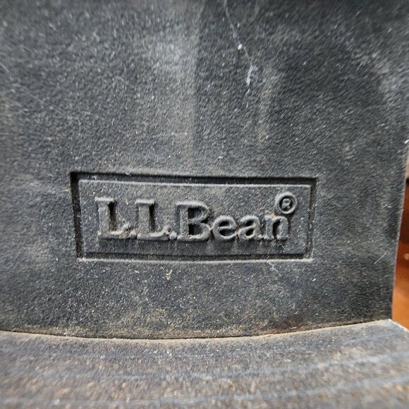 L.L. Bean Black Leather Rounded Toe Slip-On Boots Size 8.5M - Picture 11 of 15